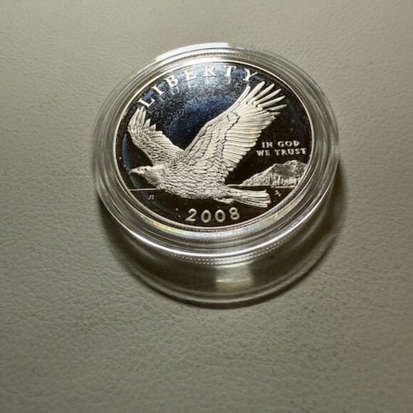 2008 Bald Eagle Commemorative Silver Dollar Proof w/COA Box - Picture 8 of 10